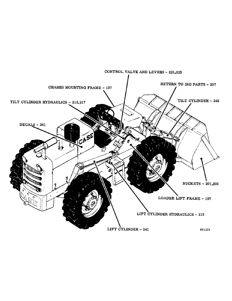 Схема запчастей Case W8C - (004) - PICTORIAL INDEX (00) - PICTORIAL INDEX
