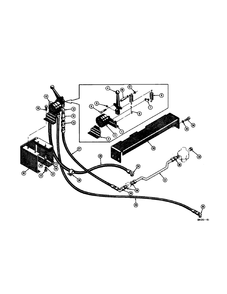 Схема запчастей Case 420B - (152[1]) - WINCH HYDRAULIC CONTROLS (18) - ATTACHMENT ACCESSORIES