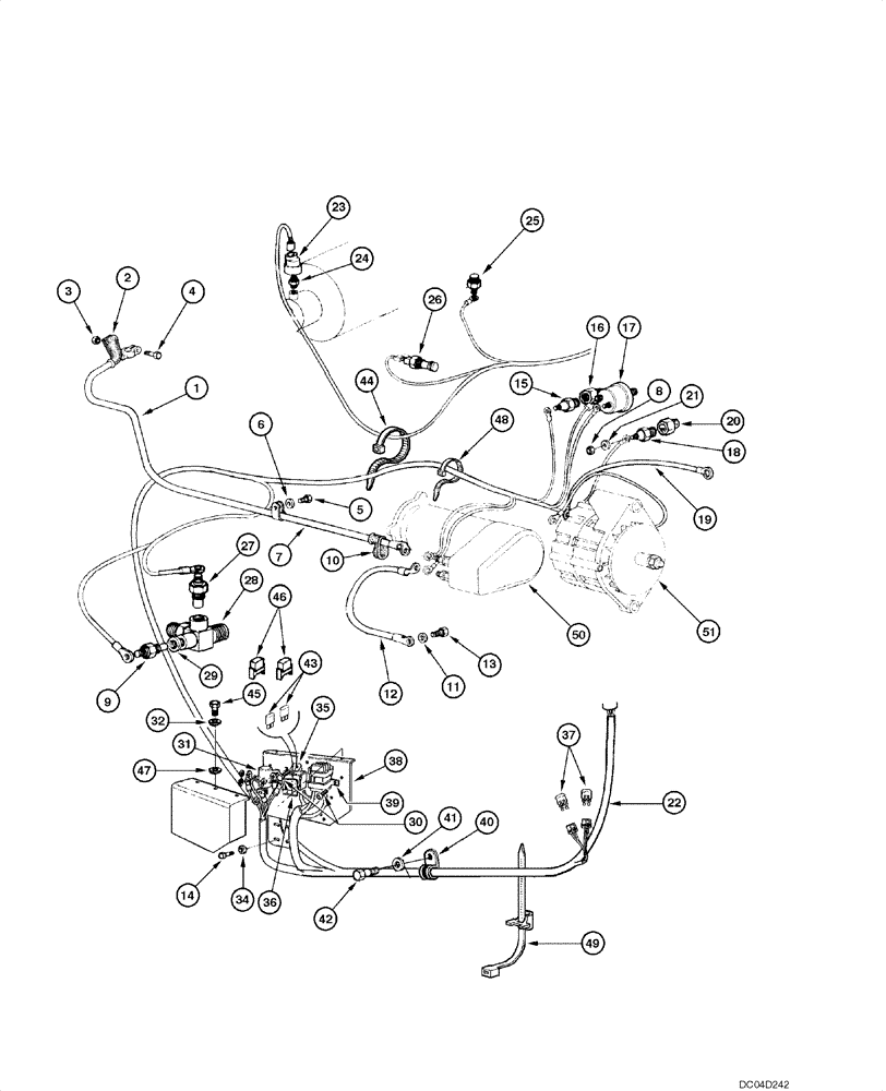 Схема запчастей Case 865 - (04.11[00]) - ELECTRIC SYSTEM - ENGINE (04) - ELECTRICAL SYSTEMS