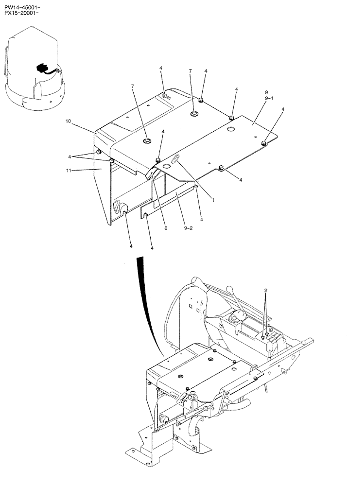 Схема запчастей Case CX36B - (01-076) - HEATER ASSY (WITHOUT HEATER) (05) - SUPERSTRUCTURE