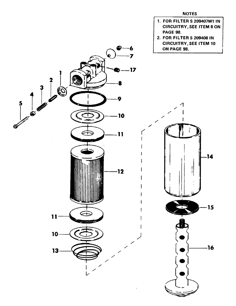 Схема запчастей Case 35YC - (135) - HYDRAULIC OIL FILTERS (07) - HYDRAULIC SYSTEM