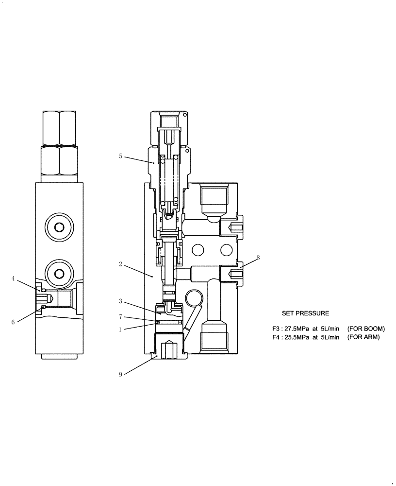 Схема запчастей Case CX31B - (HC900-01[1]) - SAFETY VALVE (35) - HYDRAULIC SYSTEMS