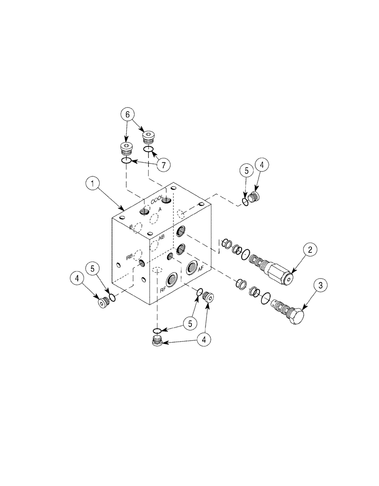 Схема запчастей Case 6030 - (06-10) - VALVE, MANIFOLD DRILL DRIVE (06) - POWER TRAIN