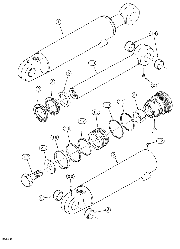 Схема запчастей Case 580SL - (8-130) - LOADER CLAM CYLINDERS (08) - HYDRAULICS