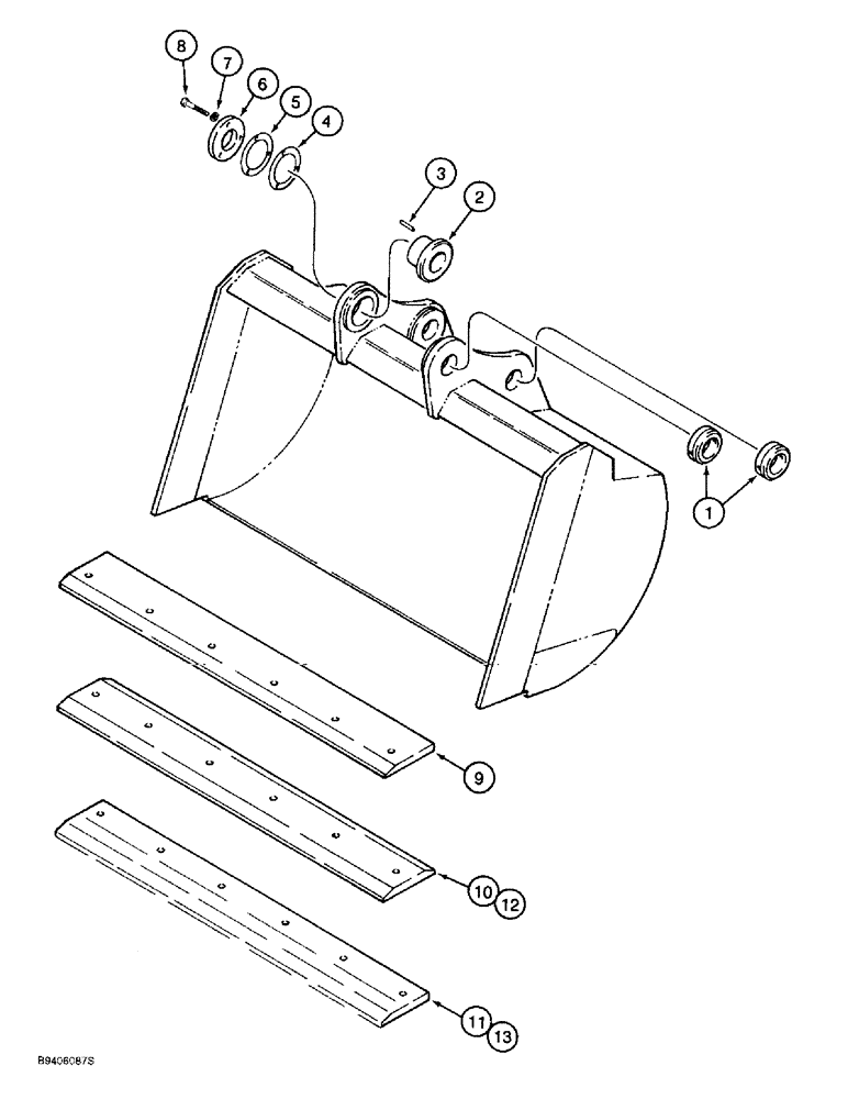 Схема запчастей Case 9010B - (9-106) - H & H BUCKETS, DITCH (09) - CHASSIS