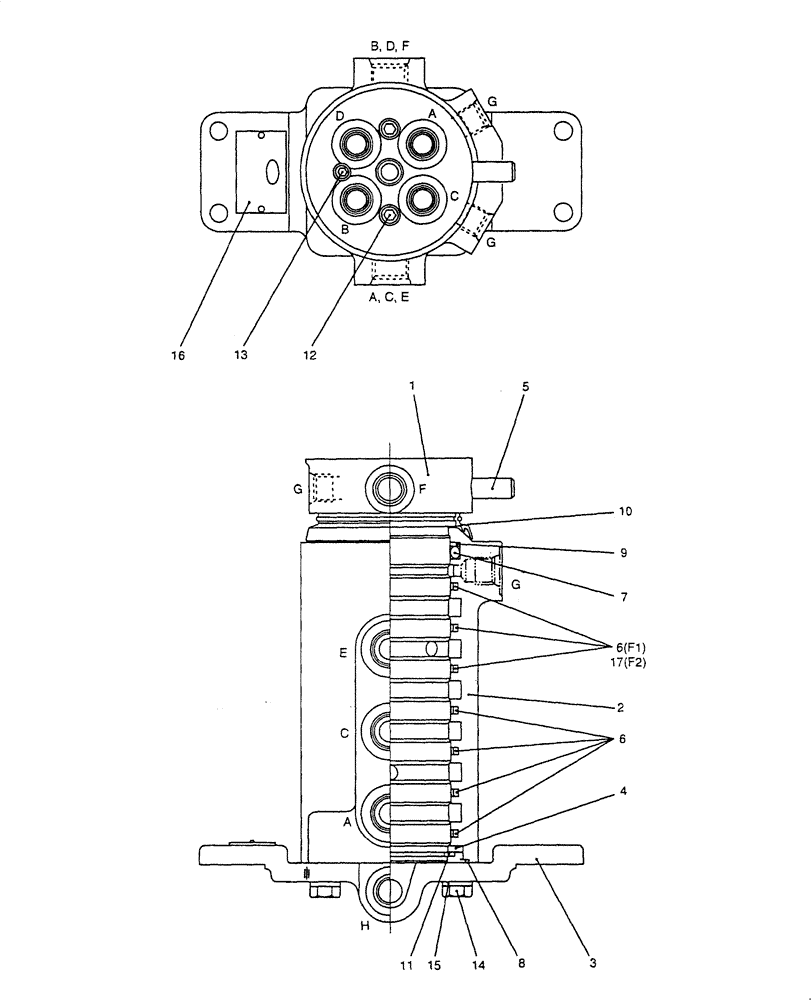 Схема запчастей Case CX20B - (HC930-01[1]) - JOINT ASSY, SWIVEL (35) - HYDRAULIC SYSTEMS