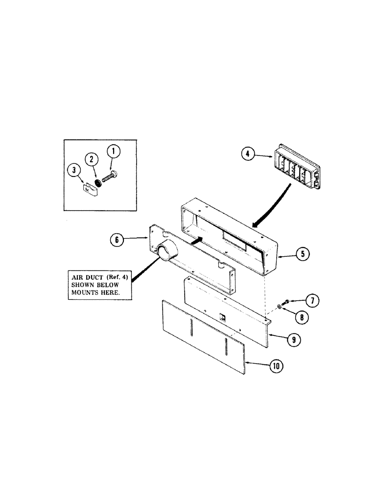 Схема запчастей Case 40 - (270) - HEATER SHROUDING, (LOCATED UNDER OPERATORS SEAT) (50) - CAB CLIMATE CONTROL