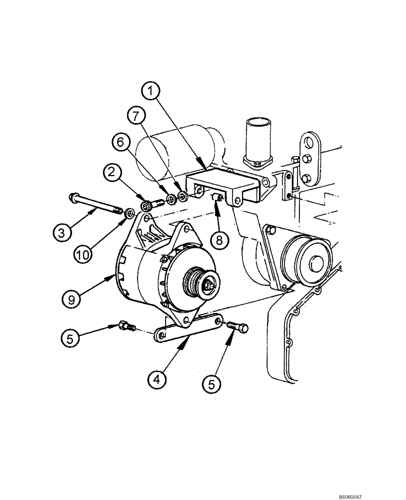 Схема запчастей Case 865 - (04.02A[00]) - ALTERNADOR 50A - ASSEMBLY (SN N4AF04007 - ) (04) - ELECTRICAL SYSTEMS