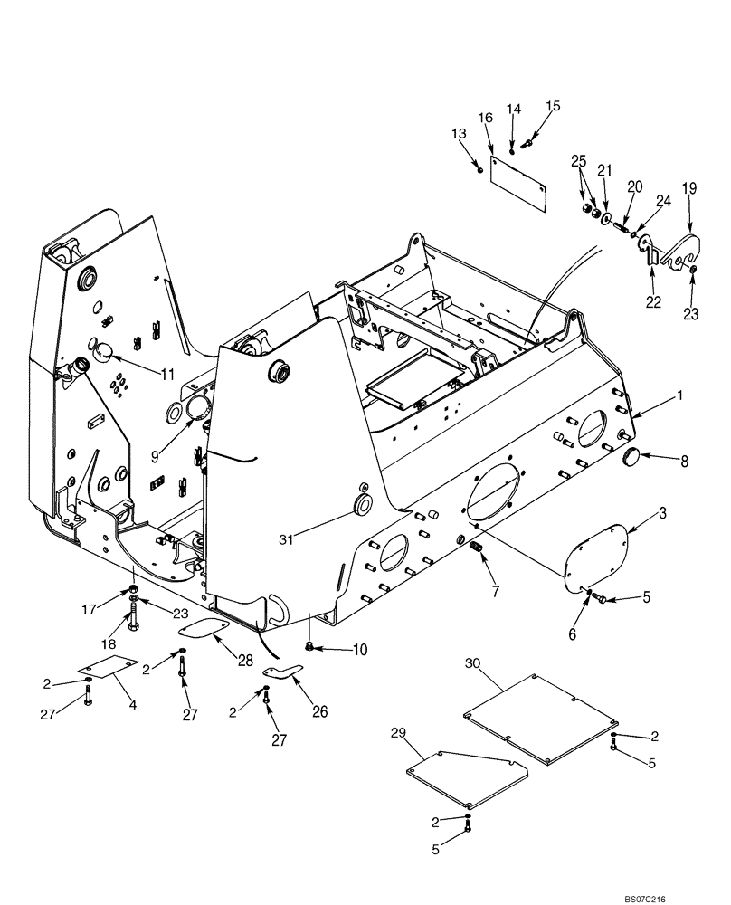 Схема запчастей Case 465 - (09-08) - CHASSIS (09) - CHASSIS