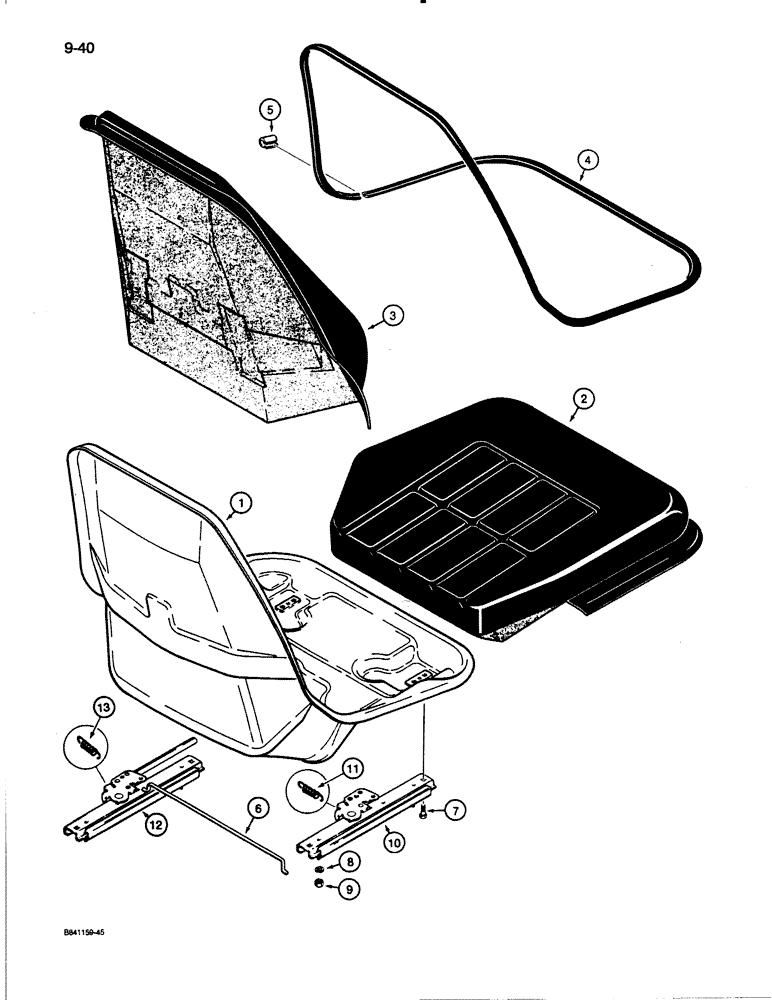 Схема запчастей Case W30 - (9-40) - L108783 SEAT ASSEMBLY (09) - CHASSIS/ATTACHMENTS