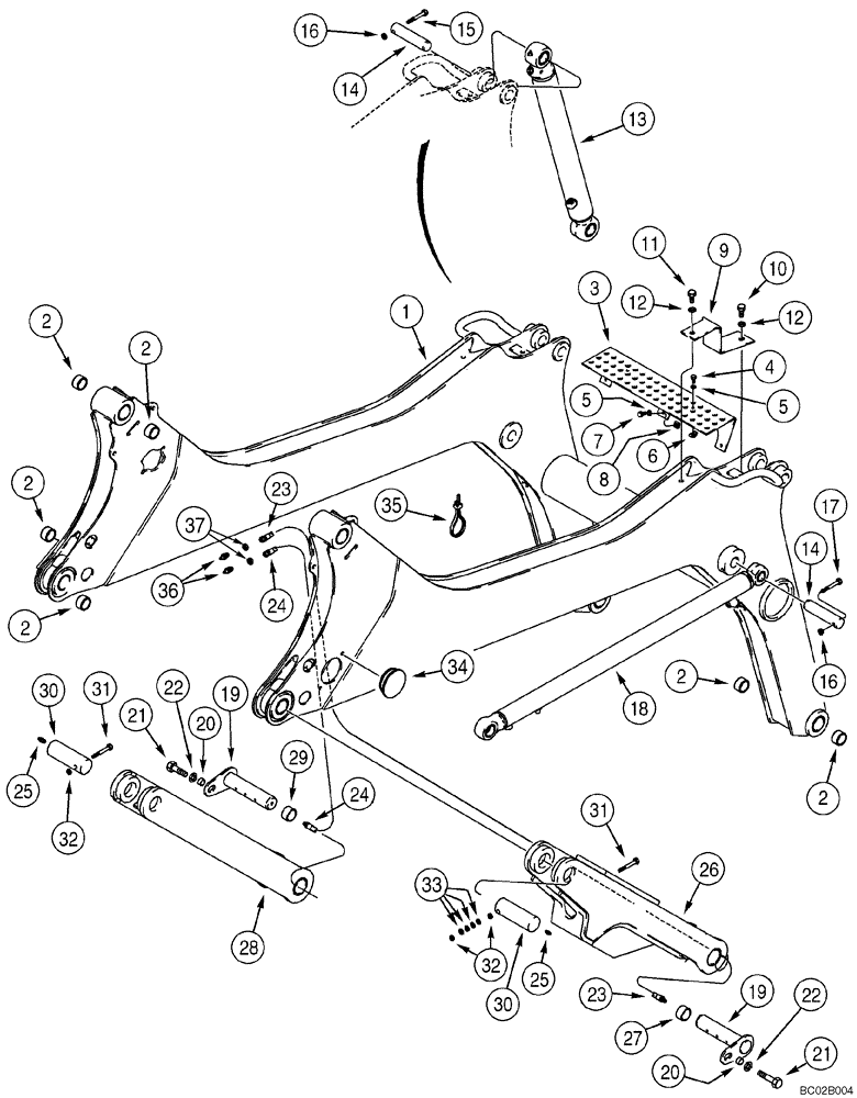 Схема запчастей Case 95XT - (09-01) - FRAME - LOADER LIFT (NOV 5 2011 10:24AM) (09) - CHASSIS