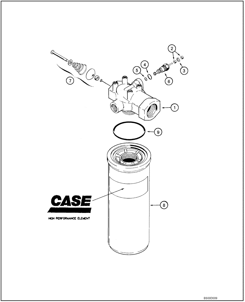 Схема запчастей Case 570MXT - (08-24) - FILTER ASSY, OIL (08) - HYDRAULICS