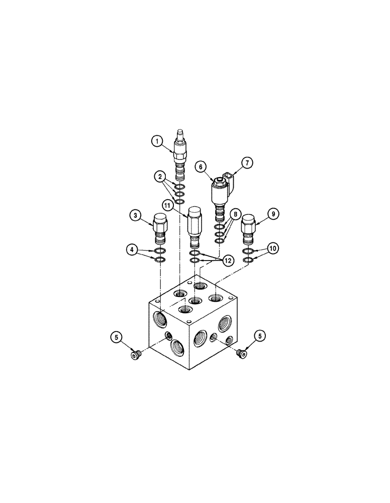 Схема запчастей Case 885 - (08-068[01]) - ENGINE COOLING SYSTEM - CONTROL VALVE (08) - HYDRAULICS