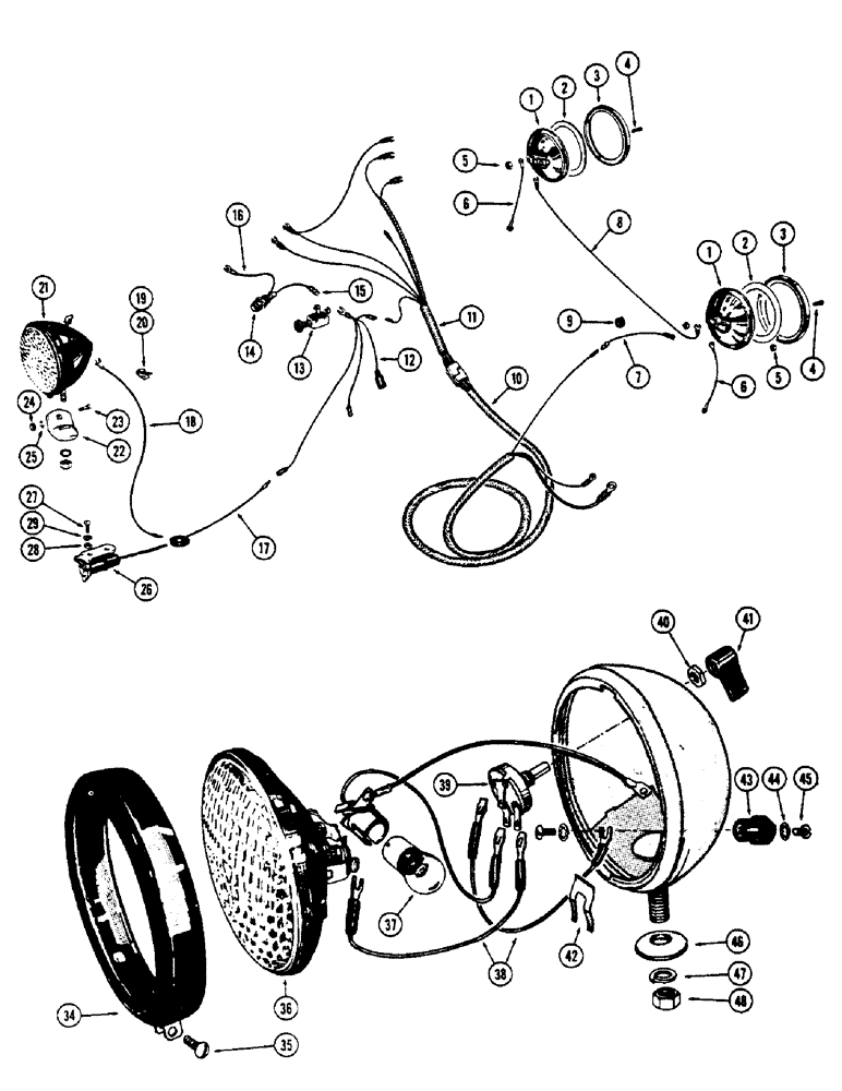 Схема запчастей Case 530CK - (068) - ELECTRIC LIGHTING (55) - ELECTRICAL SYSTEMS