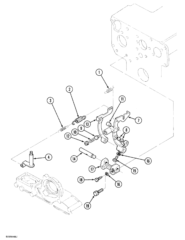 Схема запчастей Case 1818 - (3-12) - ENGINE GOVERNOR CONTROL, DIESEL MODELS (03) - FUEL SYSTEM