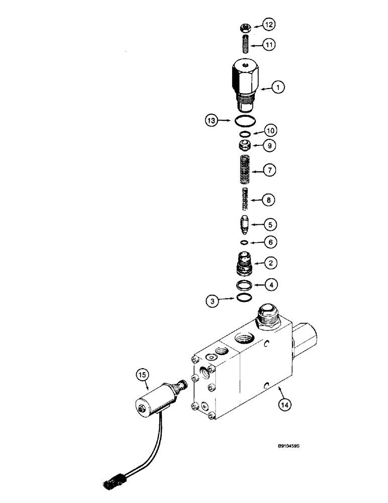 Схема запчастей Case 570LXT - (8-118) - BOOM LOCK SOLENOID VALVE (08) - HYDRAULICS