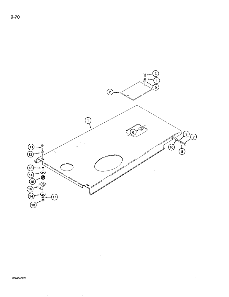 Схема запчастей Case 780D - (9-070) - HOOD (09) - CHASSIS/ATTACHMENTS