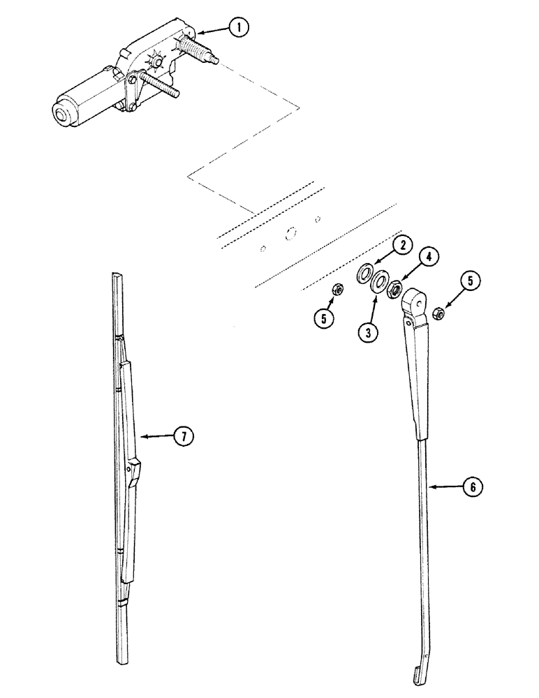 Схема запчастей Case 580SK - (4-78) - WINDSCREEN WIPERS, FRONT (04) - ELECTRICAL SYSTEMS