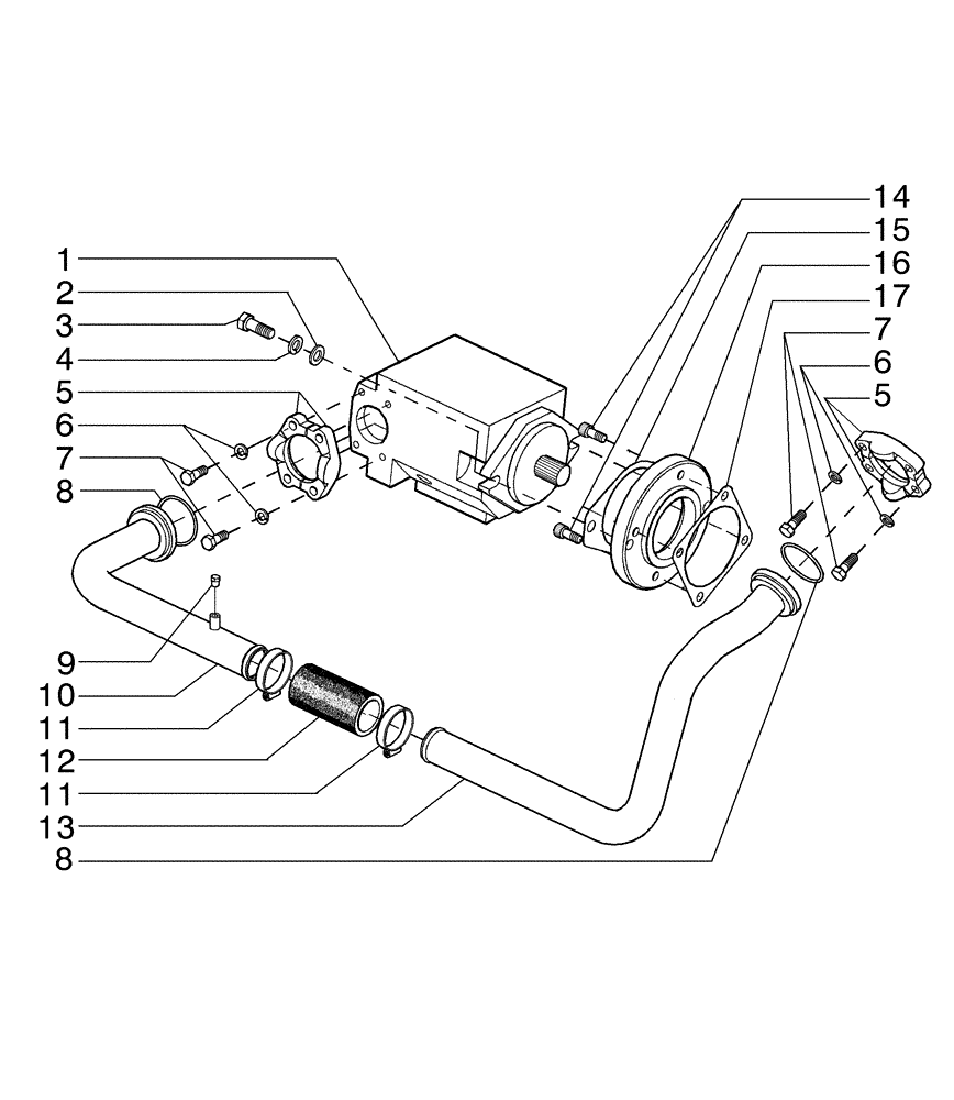 Схема запчастей Case 845B - (08-03[04]) - REAR HYDRAULIC SYSTEM - (DIRECT DRIVE) (08) - HYDRAULICS