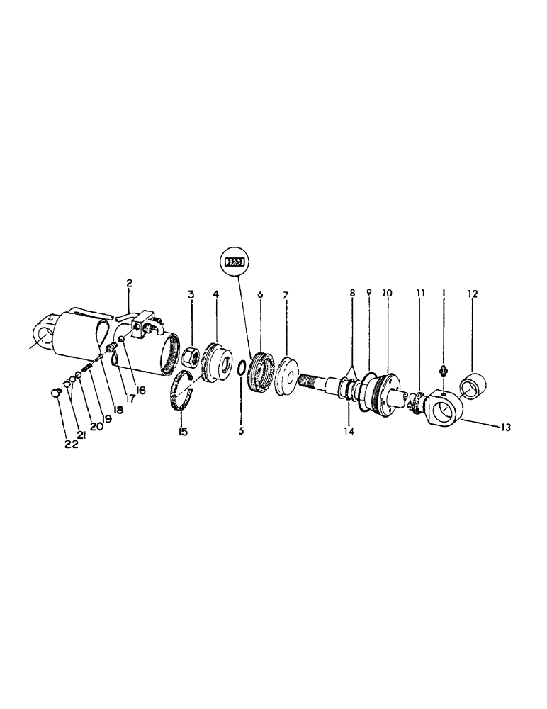 Схема запчастей Case 30YC - (J09) - GRABBER ARM CYLINDER 3-1/2" ID X 9-3/4" STROKE (07) - HYDRAULIC SYSTEM