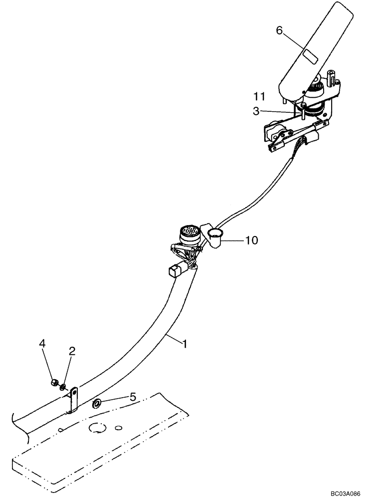 Схема запчастей Case 721D - (04-14A) - HARNESS, REAR CHASSIS - HARNESS, THROTTLE CONTROL (04) - ELECTRICAL SYSTEMS