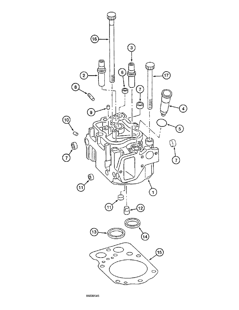 Схема запчастей Case 9060B - (2-32) - CYLINDER HEAD, 6D22-TC ENGINE (02) - ENGINE