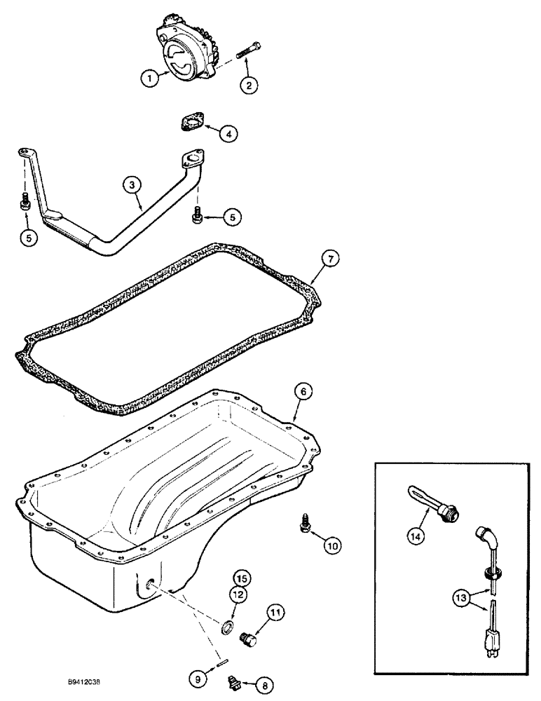 Схема запчастей Case 660 - (2-21A) - OIL PUMP AND OIL PAN, 4-390 EMISSIONS CERTIFIED ENGINE (02) - ENGINE