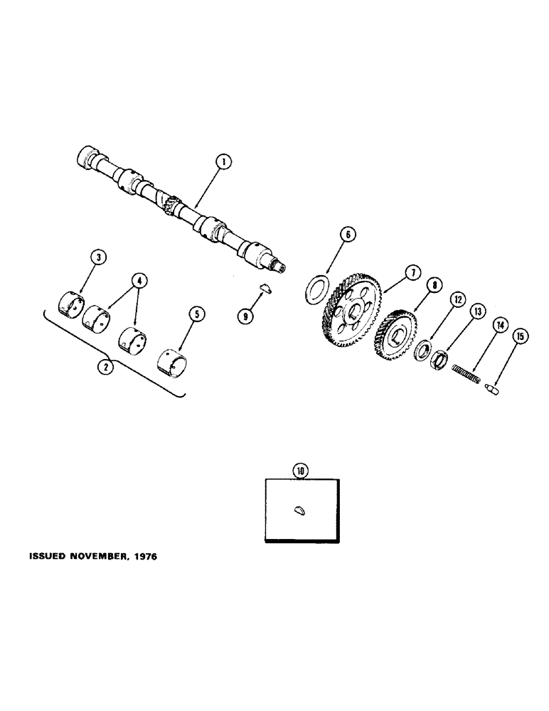 Схема запчастей Case 400C - (025A) - CAMSHAFT, (336B) DIESEL ENGINE, WITH AND WITHOUT TURBO-CHARGER (02) - ENGINE