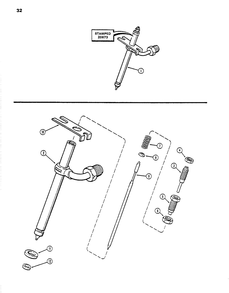 Схема запчастей Case DH5 - (32) - INJECTOR NOZZLE (10) - ENGINE