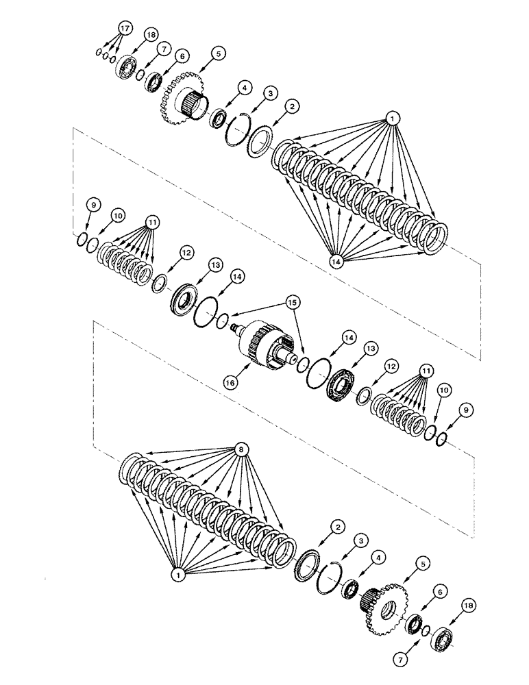 Схема запчастей Case 865 DHP - (6-024) - TRANSMISSION - 5TH SPEED AXLE (06) - POWER TRAIN