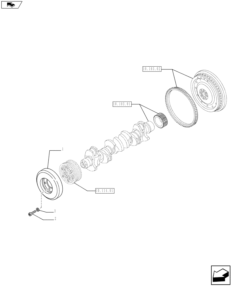 Схема запчастей Case F2CFE614C A003 - (10.110.01) - DAMPER (504220573) (10) - ENGINE