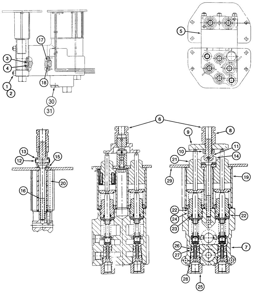 Схема запчастей Case 921C - (08-46) - VALVE ASSY - REMOTE CONTROL, DUAL LEVER (08) - HYDRAULICS