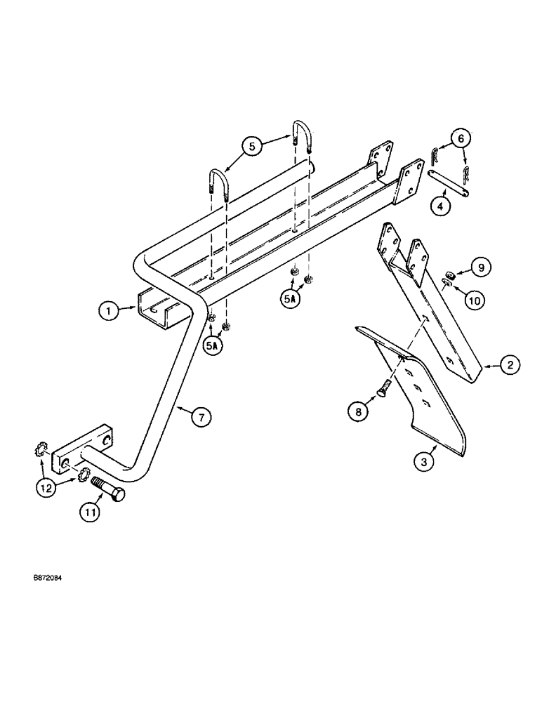 Схема запчастей Case TF300 - (9-58) - CRUMBER BOOM AND ATTACHMENTS, USED ON MODELS WITHOUT FLUSH (09) - CHASSIS/ATTACHMENTS