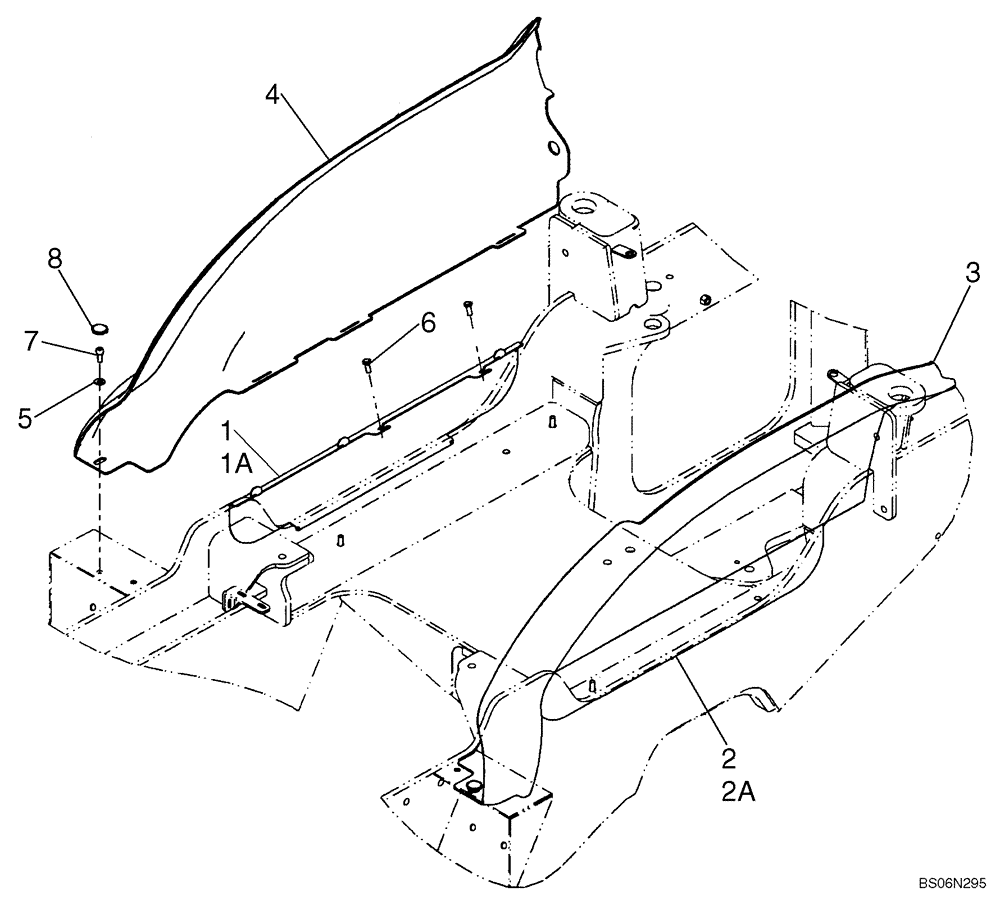 Схема запчастей Case 721E - (09-34) - FENDERS, REAR - GUARD (09) - CHASSIS