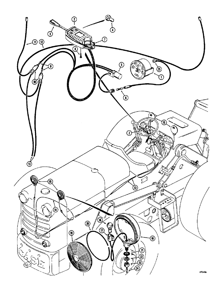 Схема запчастей Case W7 - (292) - TURN SIGNALS (S/N 9806834 AND AFTER) (04) - ELECTRICAL SYSTEMS