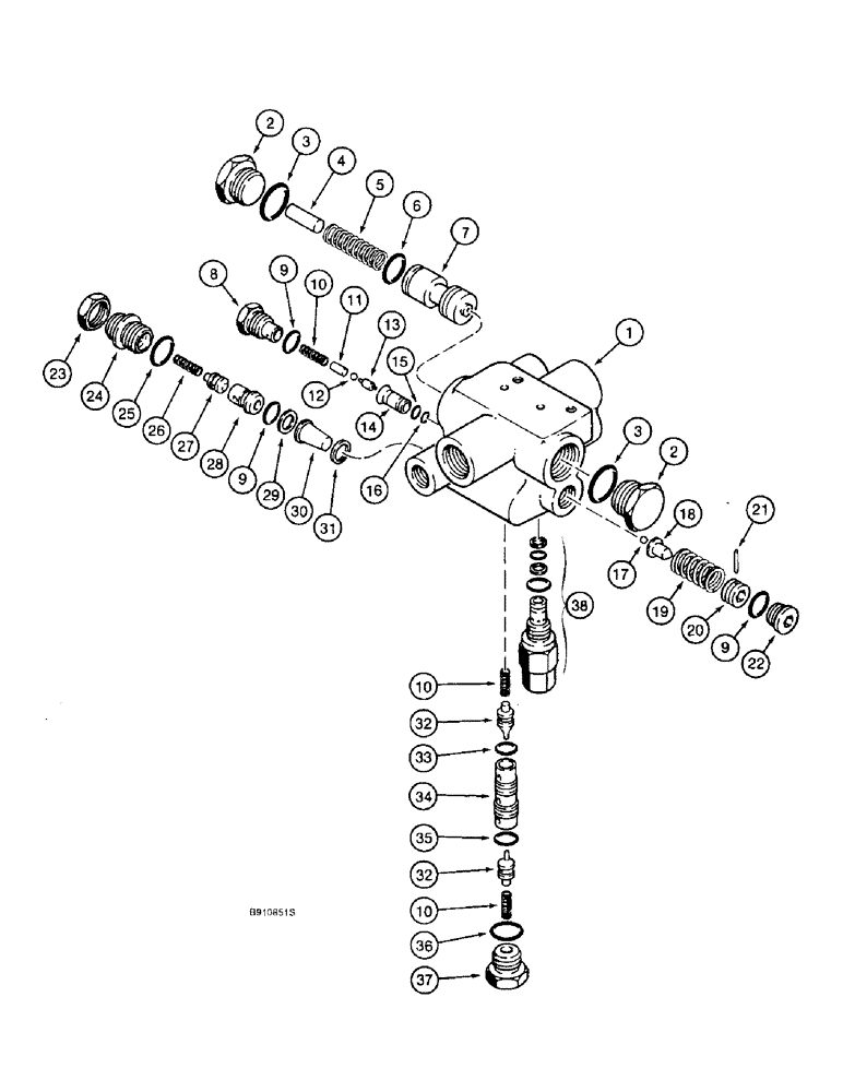 Схема запчастей Case 821B - (7-20) - BRAKE ACCUMULATOR VALVE (07) - BRAKES