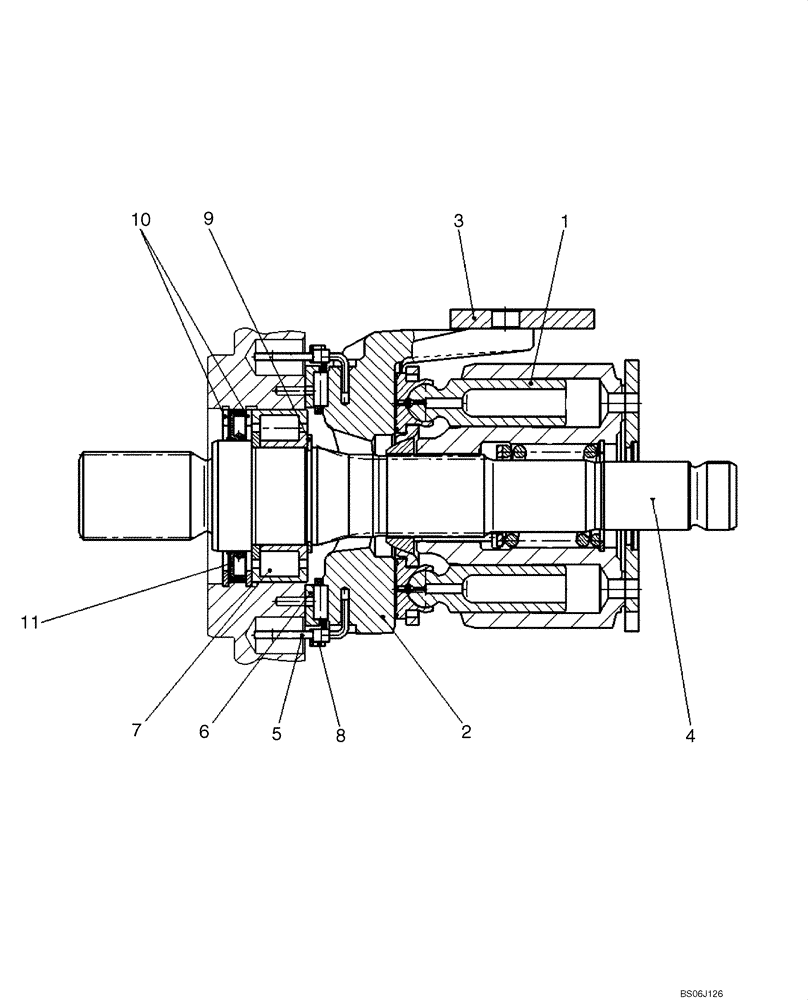 Схема запчастей Case 430 - (06-38) - ROTARY GROUP, RIGHT HAND ROTATION (06) - POWER TRAIN