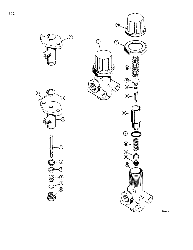 Схема запчастей Case W20 - (302) - L12647 HORN VALVE (07) - BRAKES