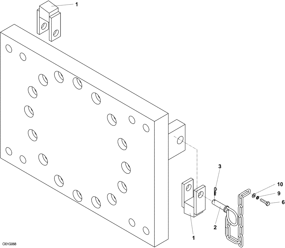 Схема запчастей Case SV210 - (12-004-00[01]) - LOCK, JOINT (GROUP68) (ND104289) (09) - CHASSIS/ATTACHMENTS