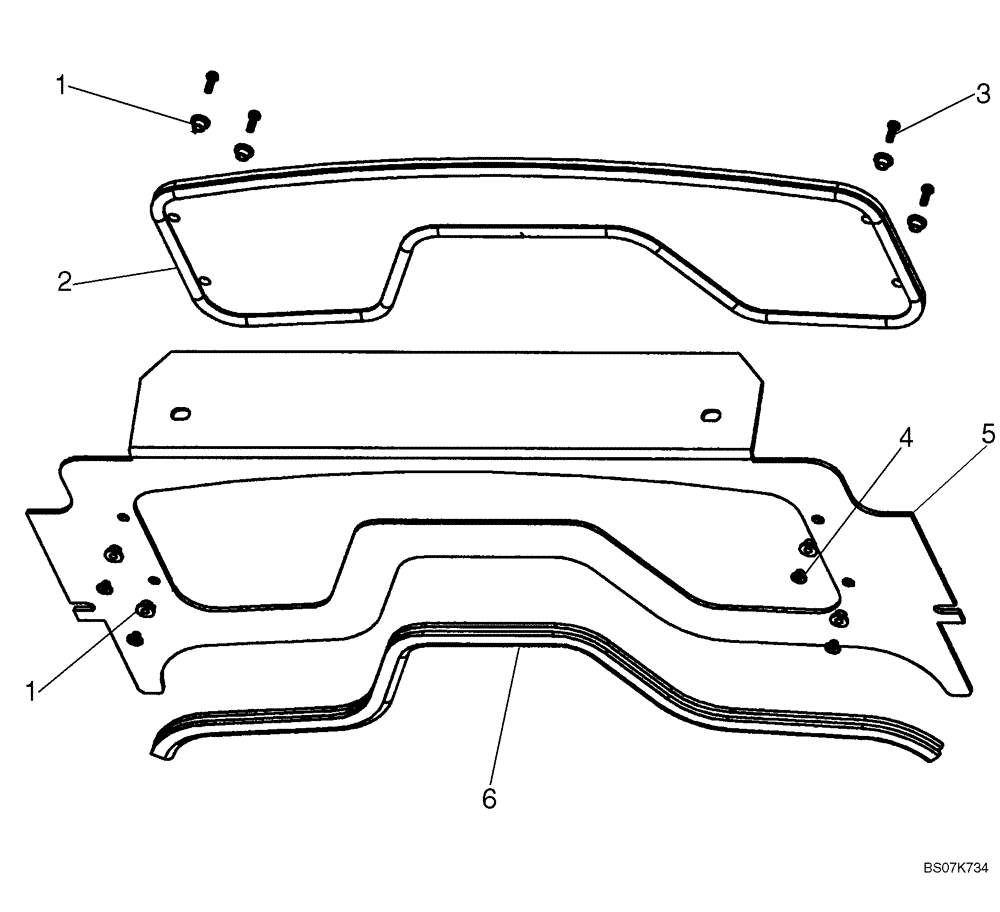 Схема запчастей Case 445CT - (09-29B) - DOOR, FRONT, METAL FRAME - UPPER PANEL (09) - CHASSIS