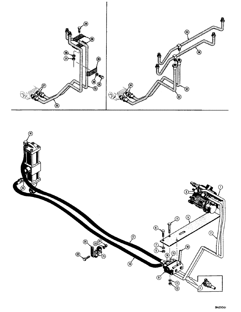 Схема запчастей Case 310C - (134) - SCARIFIER HYDRAULICS (07) - HYDRAULIC SYSTEM