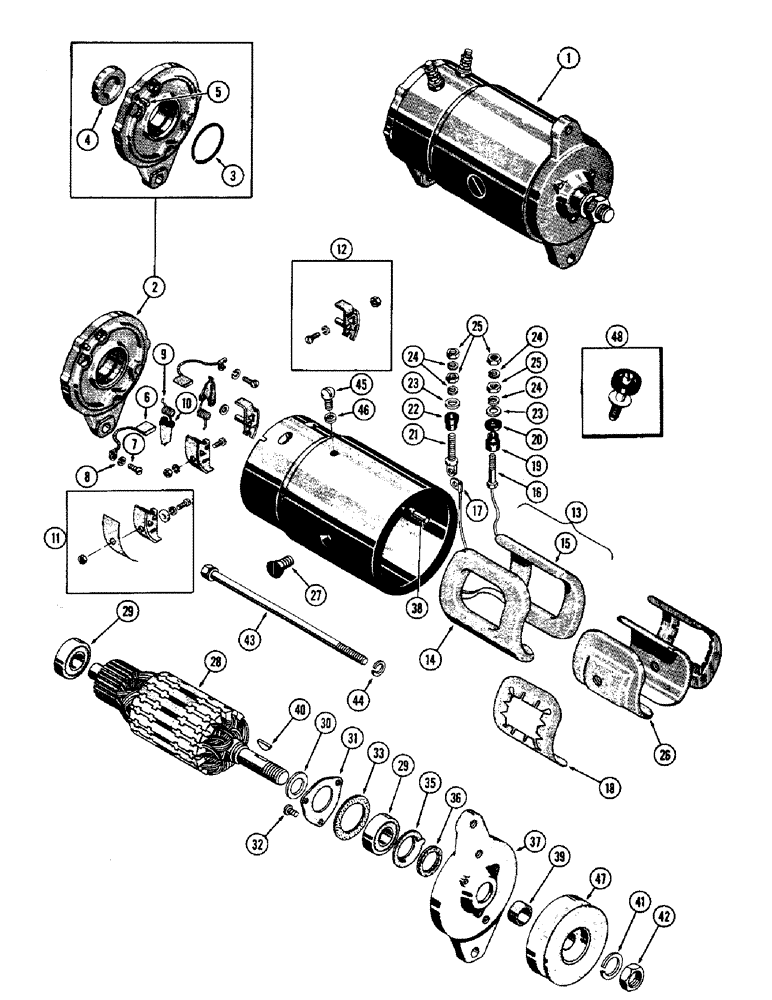 Схема запчастей Case 310G - (112) - D34009 GENERATOR (ENCLOSED), OPTIONAL WITH GAS OR DIESEL (06) - ELECTRICAL SYSTEMS