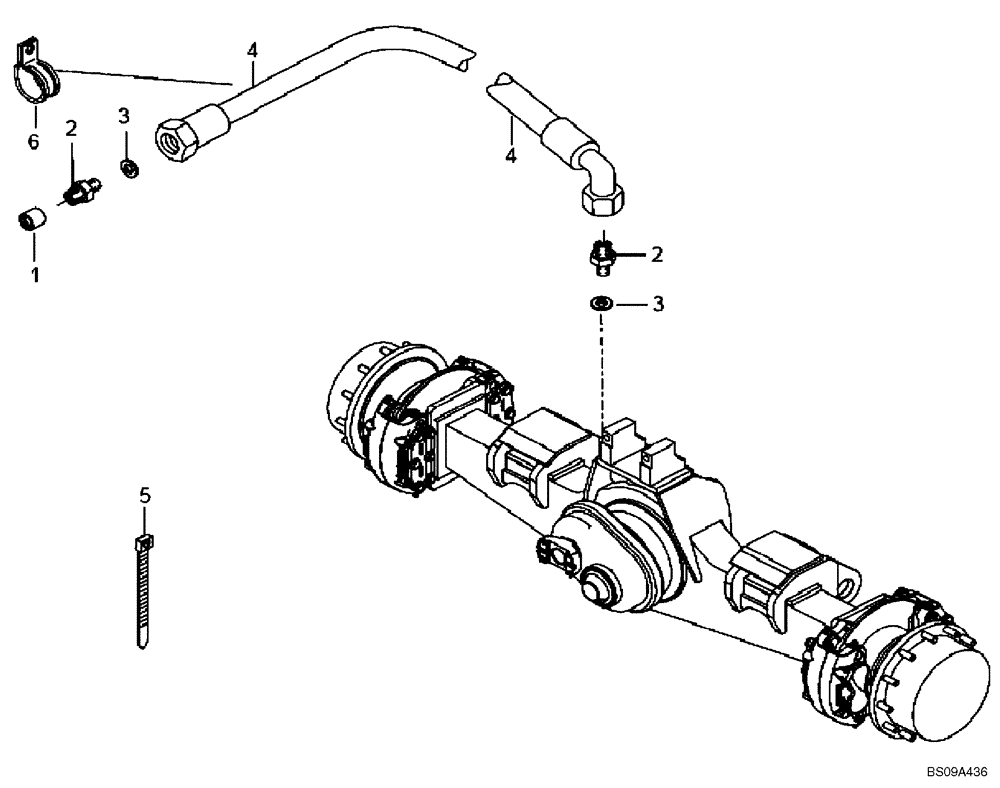 Схема запчастей Case 330B - (33A00000790[001]) - BREATHER, REAR AXLE (P.I.N. HHD0330BN7PG57000 AND AFTER) (84192559) (11) - AXLES/WHEELS