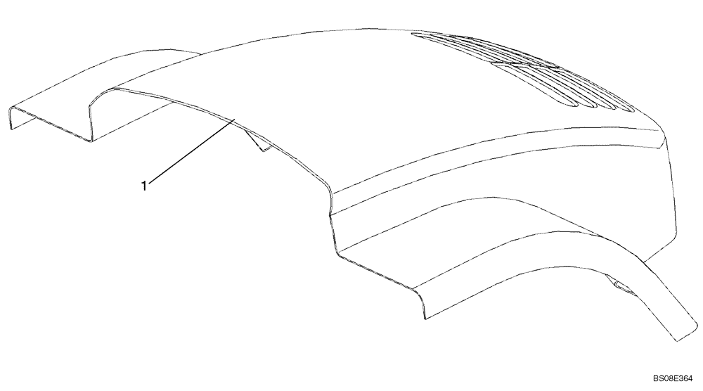 Схема запчастей Case SV208 - (09-65[01]) - HOOD, ENGINE (GROUP 200) (ND135164) (09) - CHASSIS/ATTACHMENTS