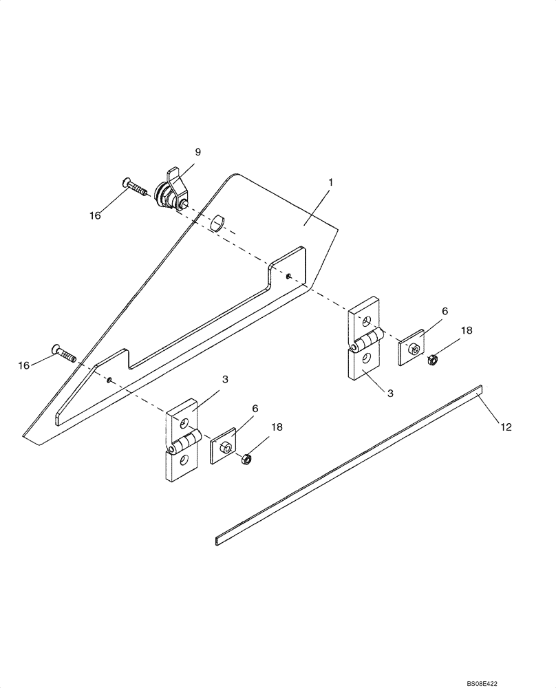 Схема запчастей Case SV208 - (09-07[01]) - DOOR, TOOL BOX (GROUP 493-1) (ND131902) (09) - CHASSIS/ATTACHMENTS