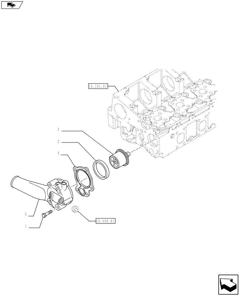 Схема запчастей Case F2CE9684C E017 - (10.402.01) - TEMPERATURE CONTROL (THERMOSTAT) - (504150920-504072032) (01) - ENGINE