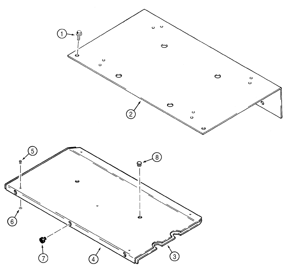 Схема запчастей Case 750H - (09-12) - COVER, BATTERY PLATE, SEAT (09) - CHASSIS