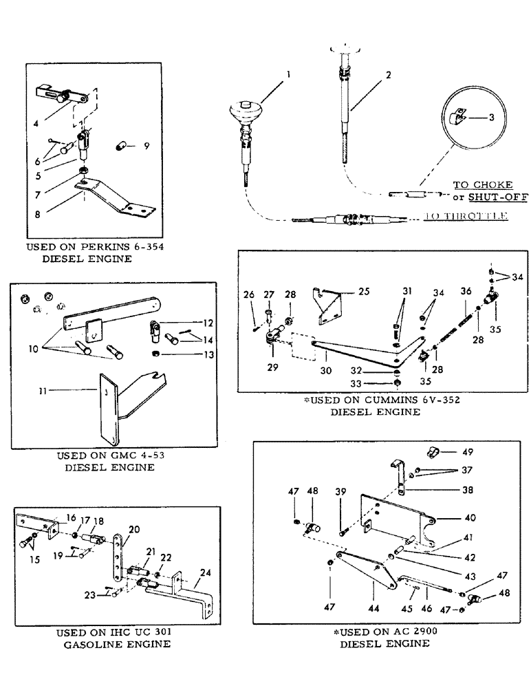 Схема запчастей Case 30YC - (C28) - ENGINE CONTROL CABLES AND BRACKETS (01) - ENGINE