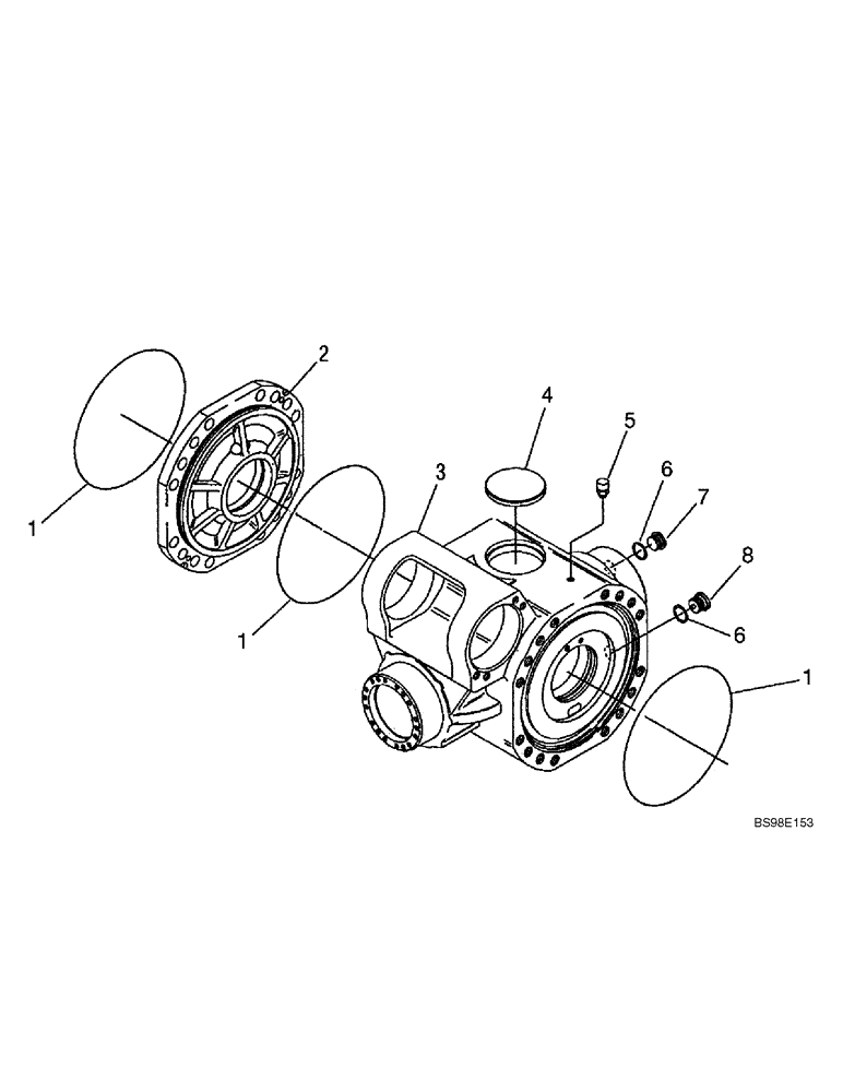 Схема запчастей Case 686GXR - (6-06) - AXLE CENTER HOUSING (06) - POWER TRAIN