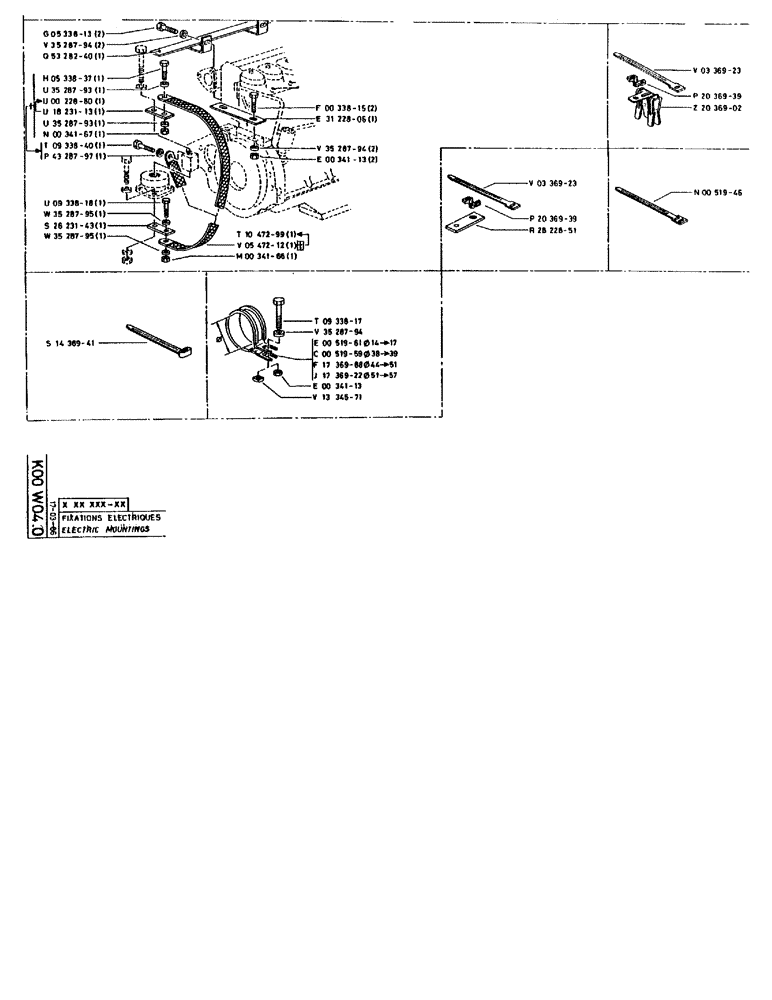 Схема запчастей Case 90BCL - (320) - ELECTRIC MOUNTINGS (06) - ELECTRICAL SYSTEMS